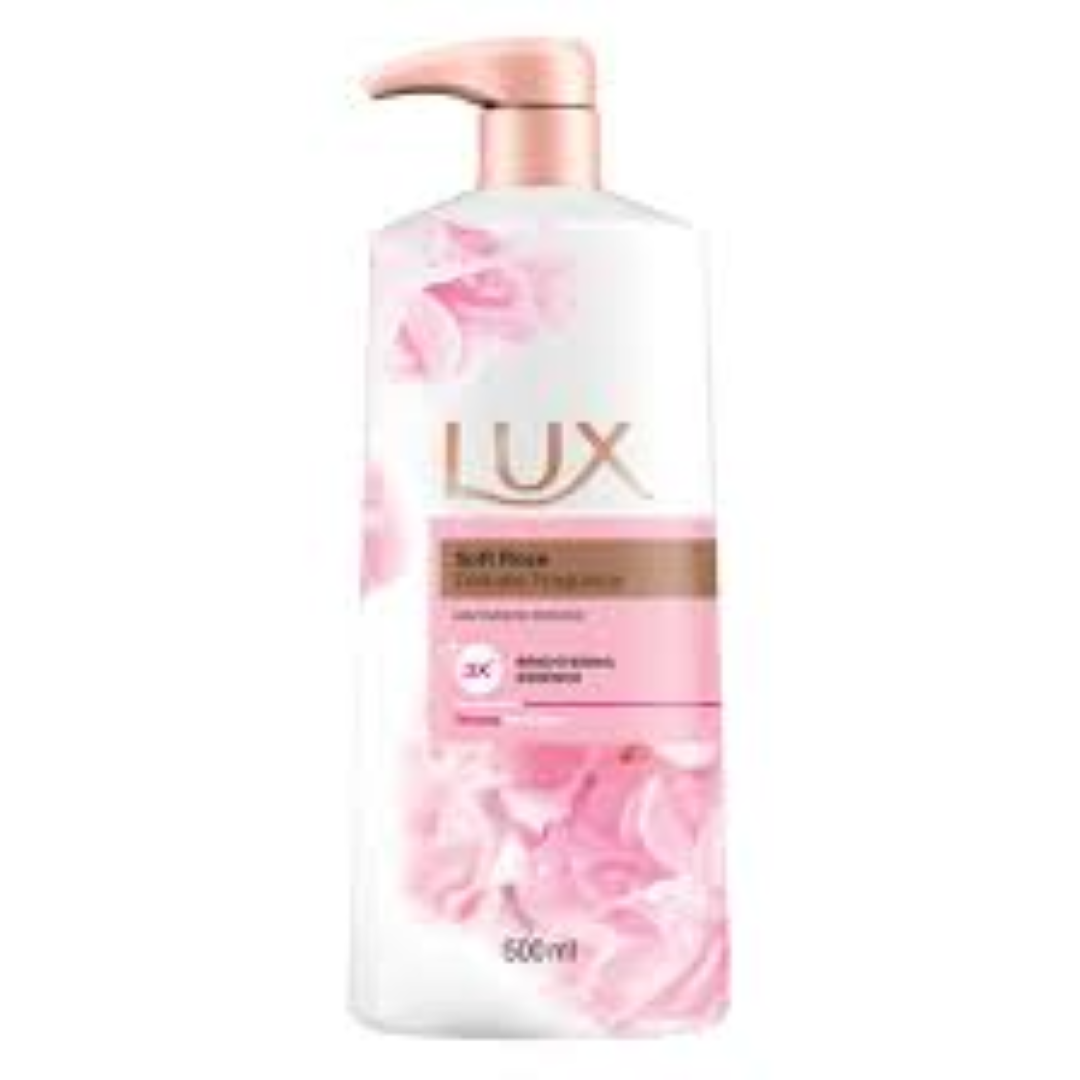 LUX BODY WASH SOFT ROSE 500ML